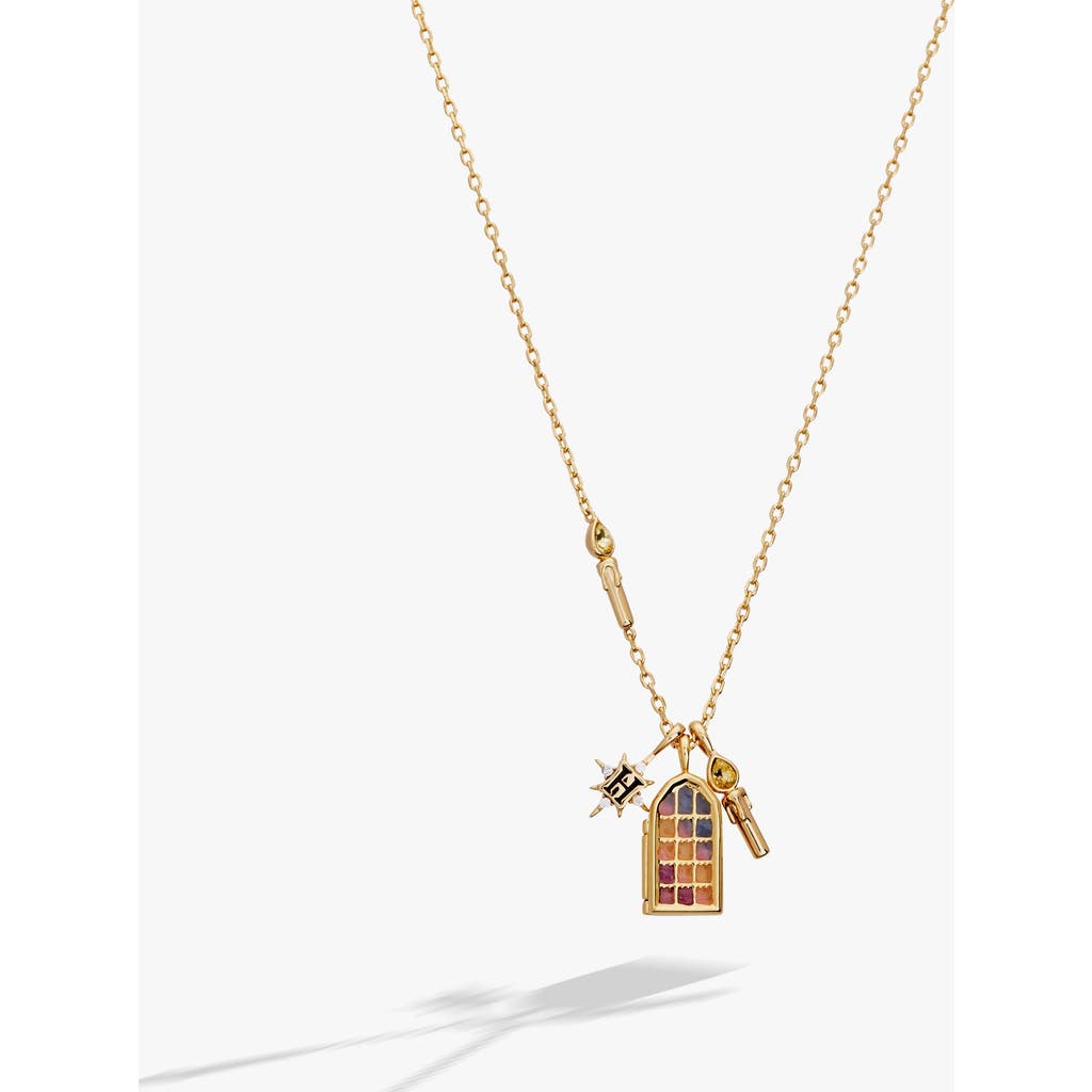 Alex And Ani Harry Potter Hogwarts Great Hall Cluster Charm Necklace In Gold