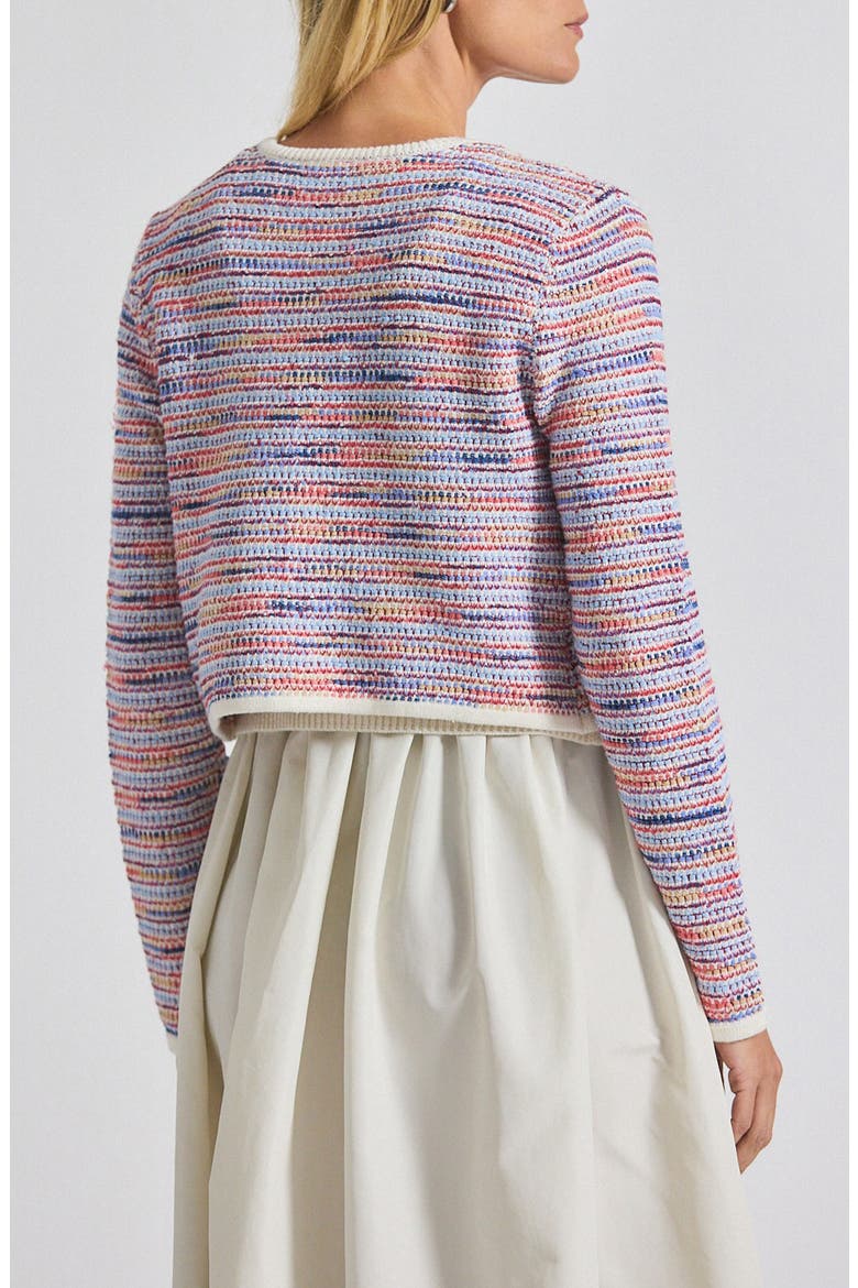 Findley Space Dye Cardigan, Alternate, color, RASPBERRY MULTI