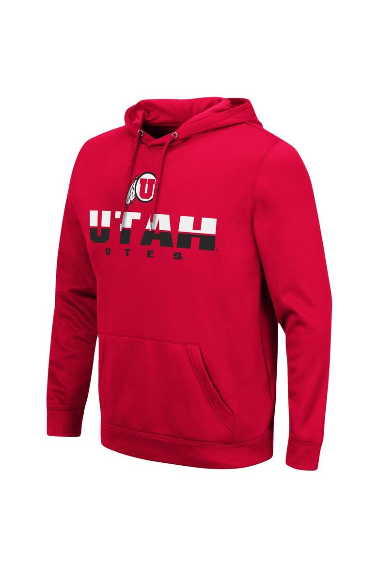 Men's Colosseum Red Utah Utes Lantern Pullover Hoodie, Alternate, color, Red