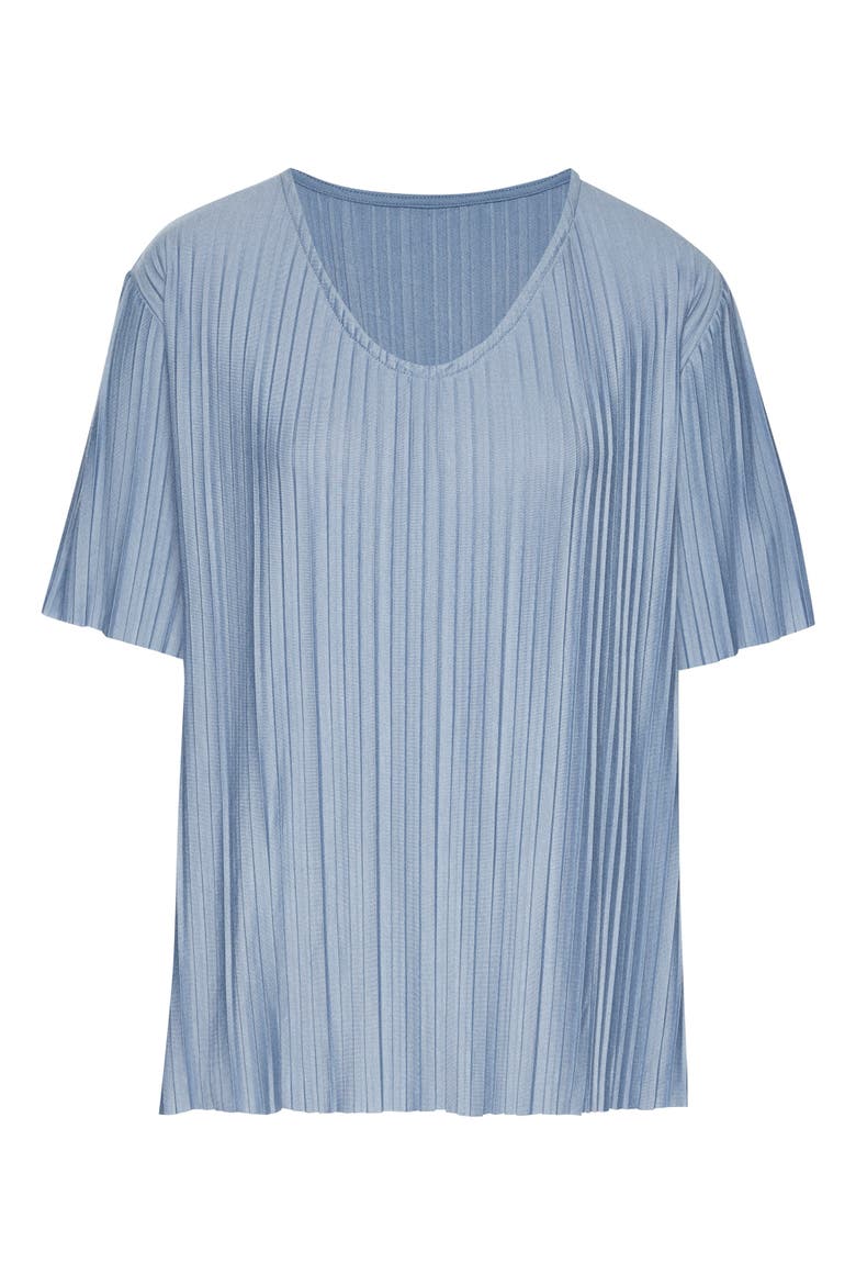 Oversized Pleated Top, Alternate, color, Light Blue