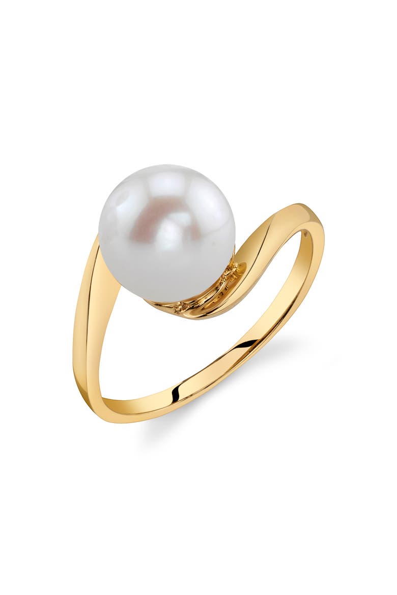 14K Gold Freshwater Pearl Felice Ring, Main, color, Yellow Gold