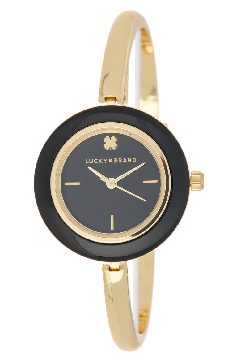 Bangle Analog Watch, 28mm x 32mm, Main, color, GOLD/BLACK