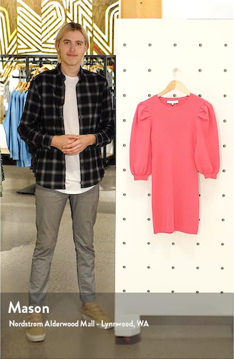 Puff Sleeve Sweater Minidress, sales video thumbnail