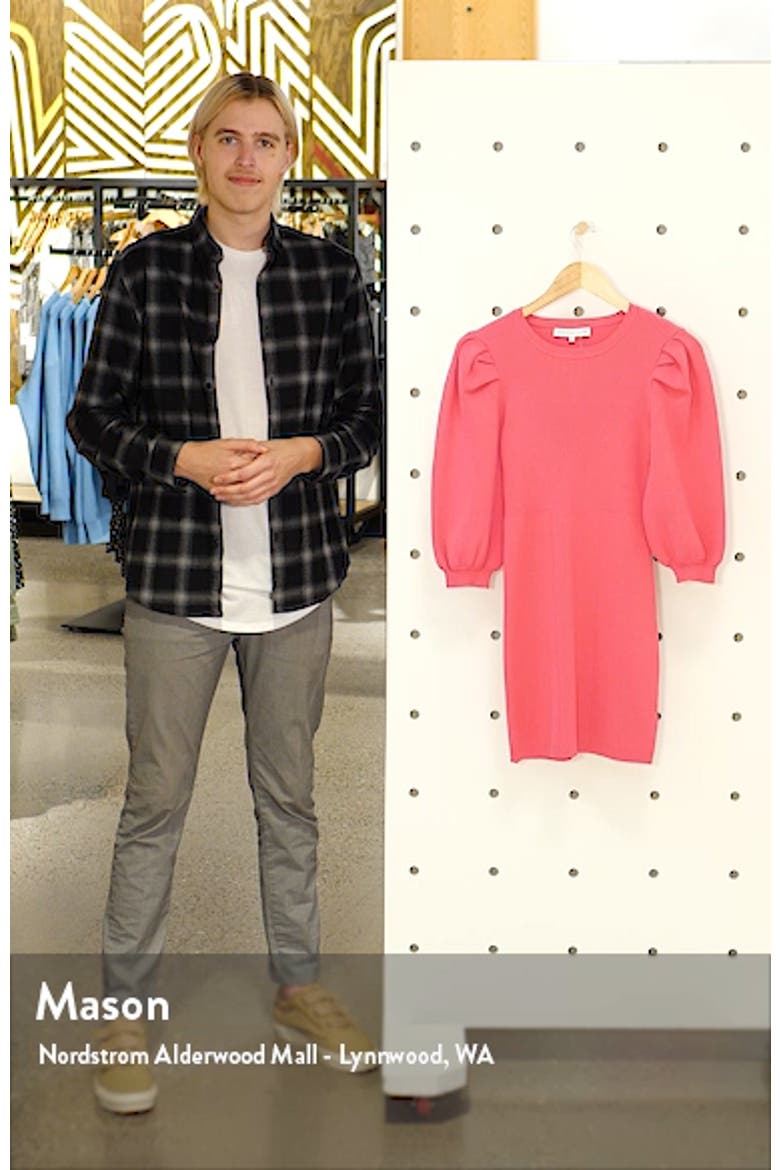 Puff Sleeve Sweater Minidress video
