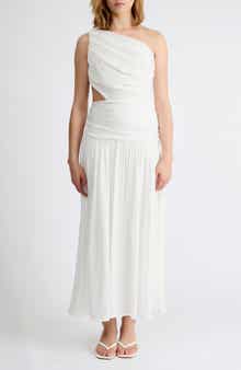 Delilah One-Shoulder Cutout Detail Draped Maxi Dress