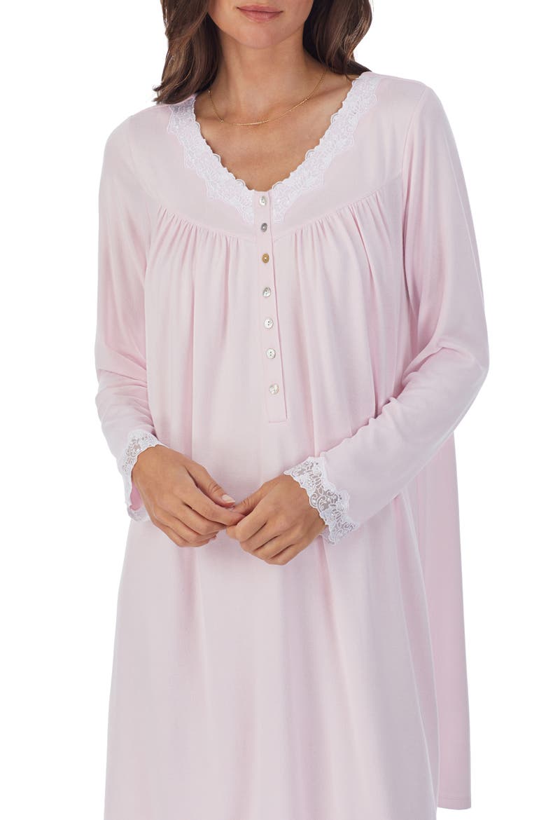 Long Sleeve Short Nightgown, Alternate, color, PINK