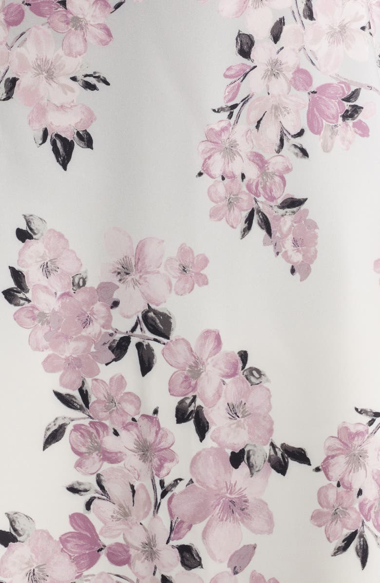 Anne Klein Floral Print Sleeveless Midi Dress, Alternate, color, White Dove Multi