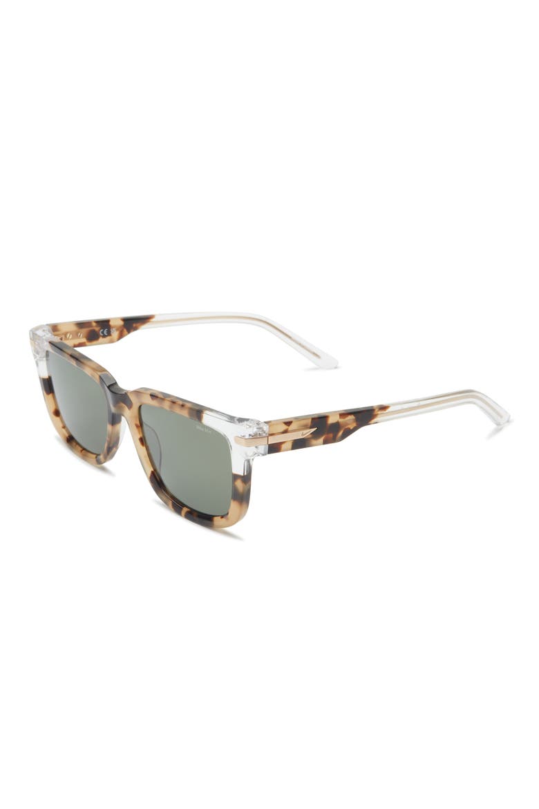 Crescent Fall Square Sunglasses, Alternate, color, KHAKI TORTOISE / GREEN