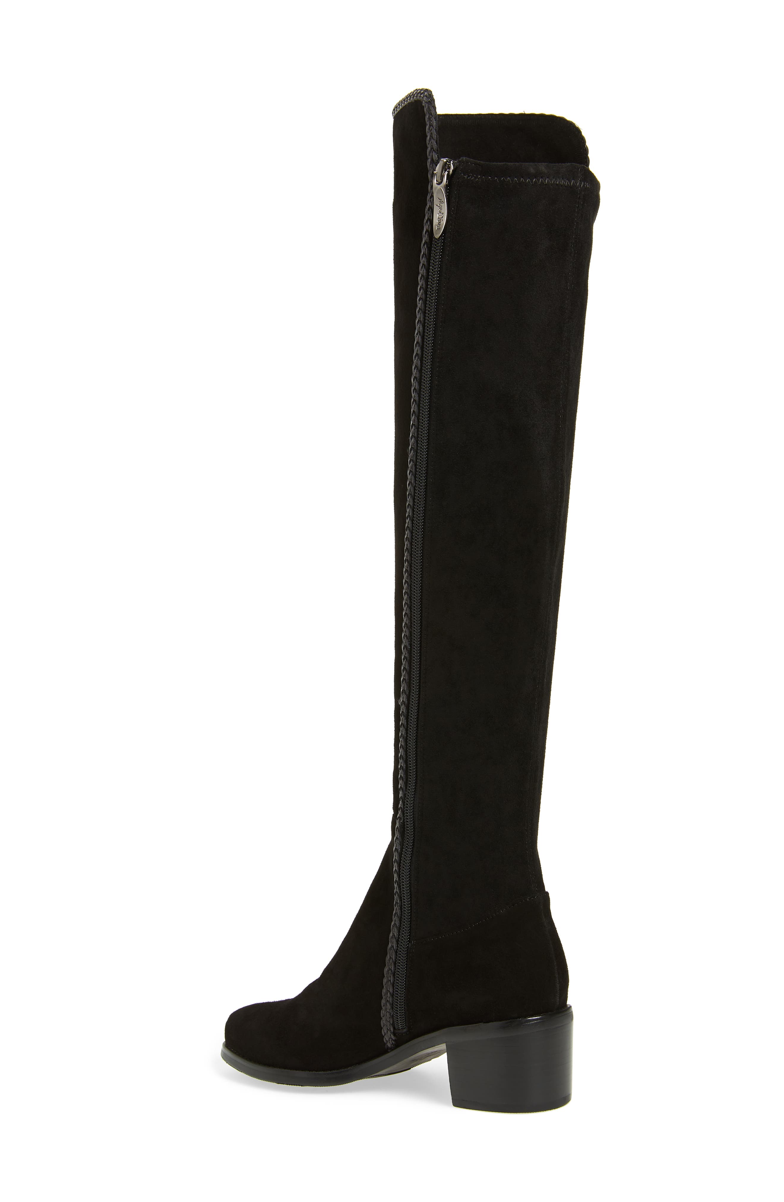 Florence Waterproof Over the Knee Boot, Alternate, color, BLACK SUEDE 2