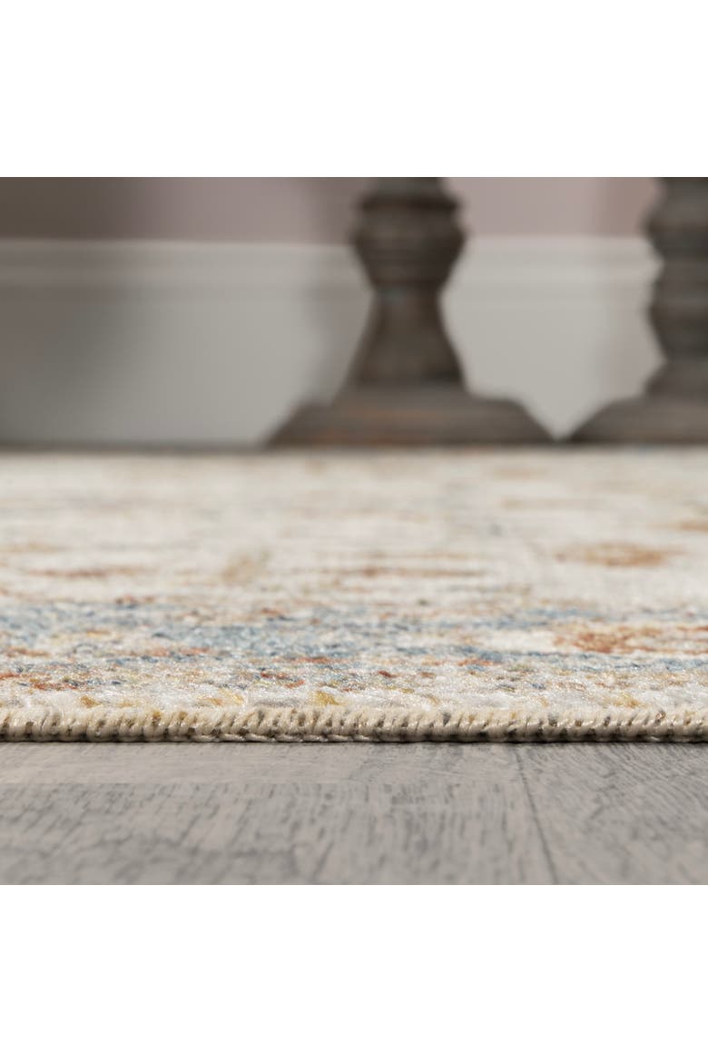 Hiero Persian Border Low-Pile Machine-Washable Area Rug, Alternate, color, Cream/Terra