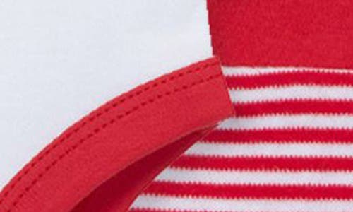 LITTLE ME LITTLE ME VALENTINE CANDY BODYSUIT, STRIPE JOGGERS & HAT SET 