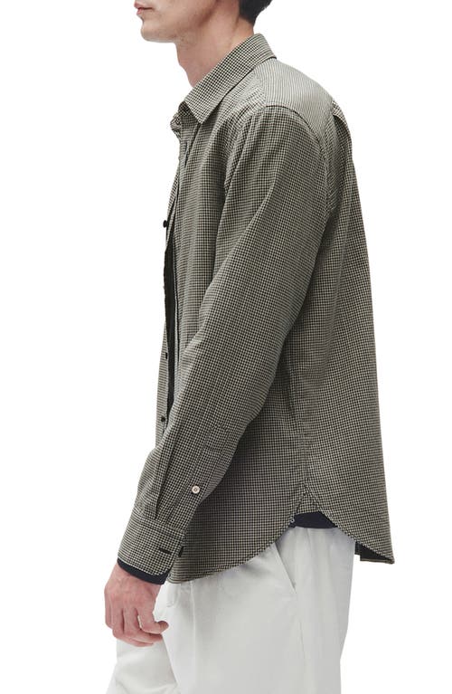 Rag & Bone Gus Gingham Double Gauze Button-up Shirt In Navyging