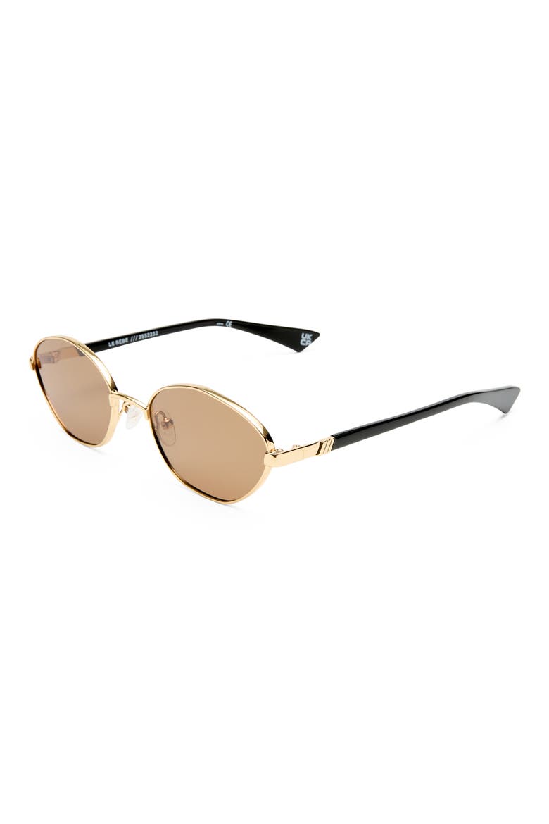 Le Bebe 58mm Oval Sunglasse, Alternate, color, GOLD / BROWN MONO