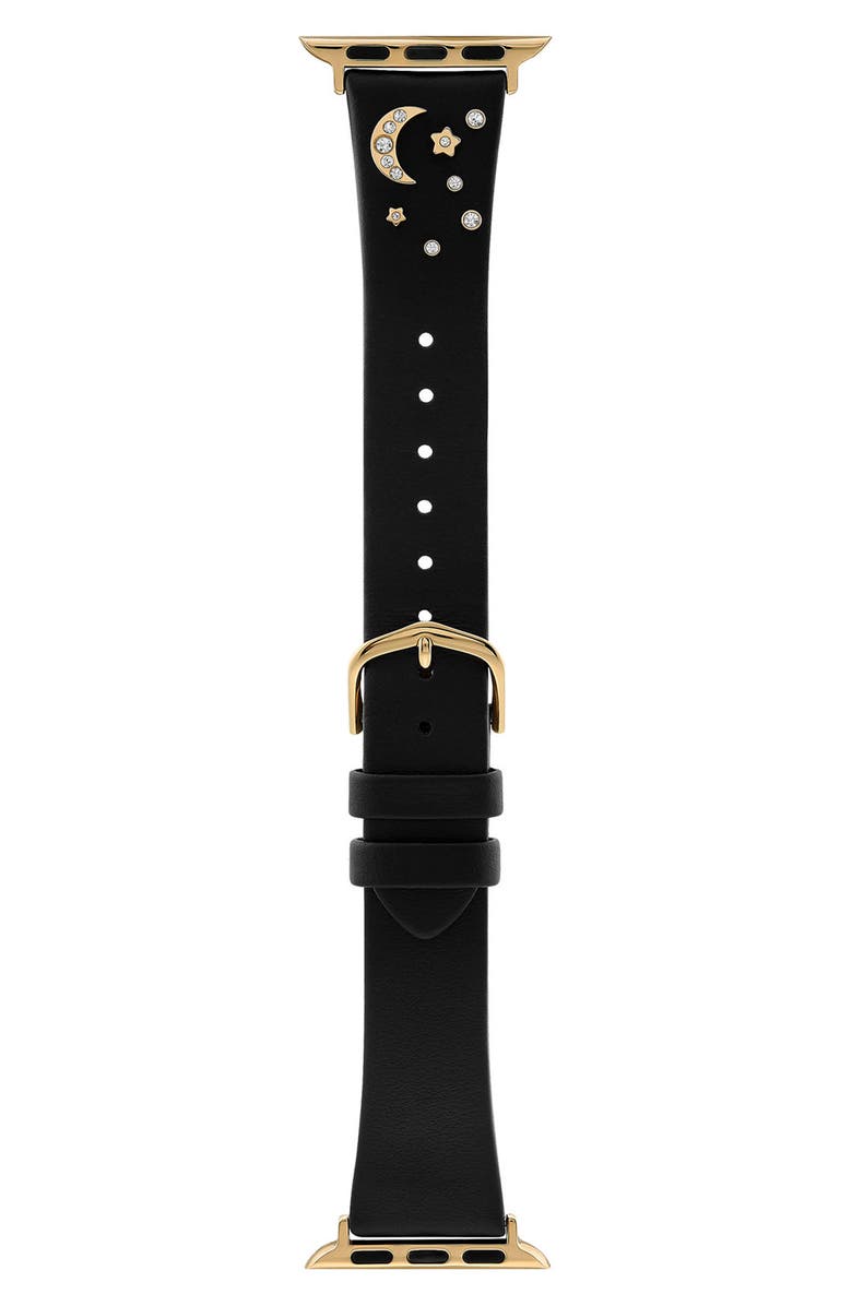Olivia Burton Celestial Leather 20mm Apple Watch<sup>®</sup> Watchband, Main, color, 