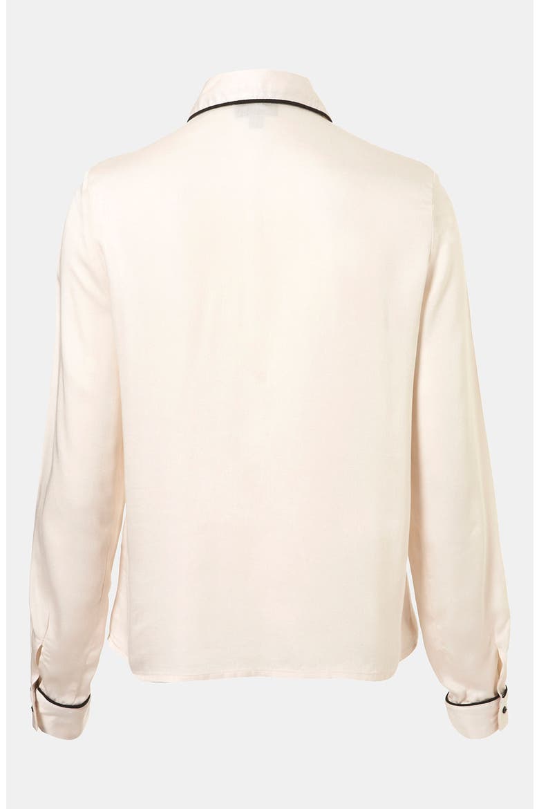 'Emily' Piped Shirt, Alternate, color, OYSTER