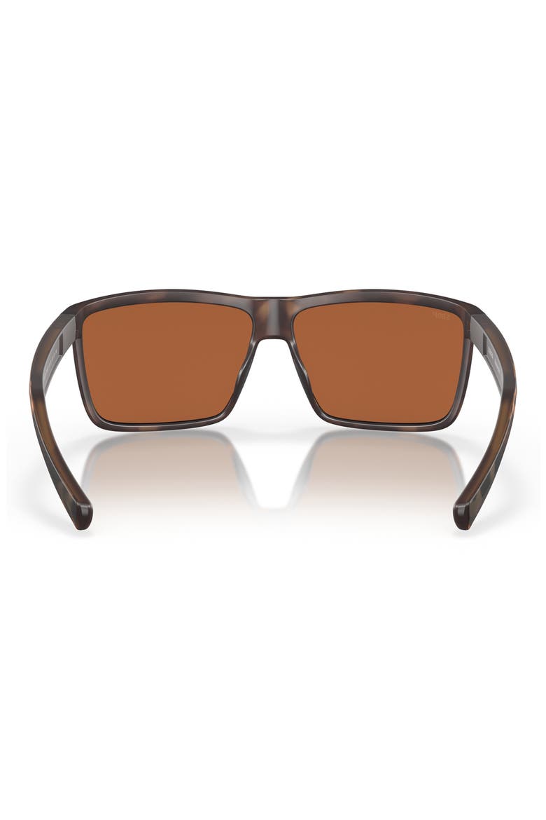 Rinconcito 60mm Polarized Rectangular Sunglasses, Alternate, color, TORTOISE / GREEN MIRROR