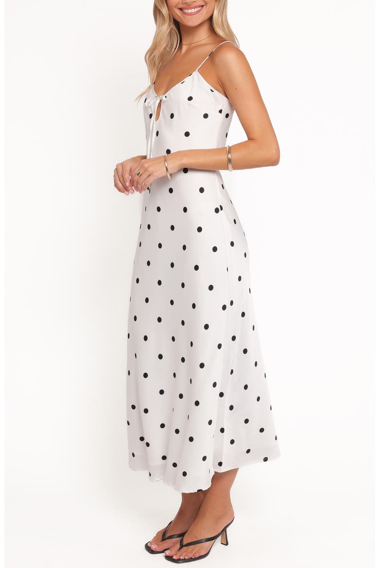 Jamila Polka Dot Midi Dress, Alternate, color, WHITE POLKA DOT