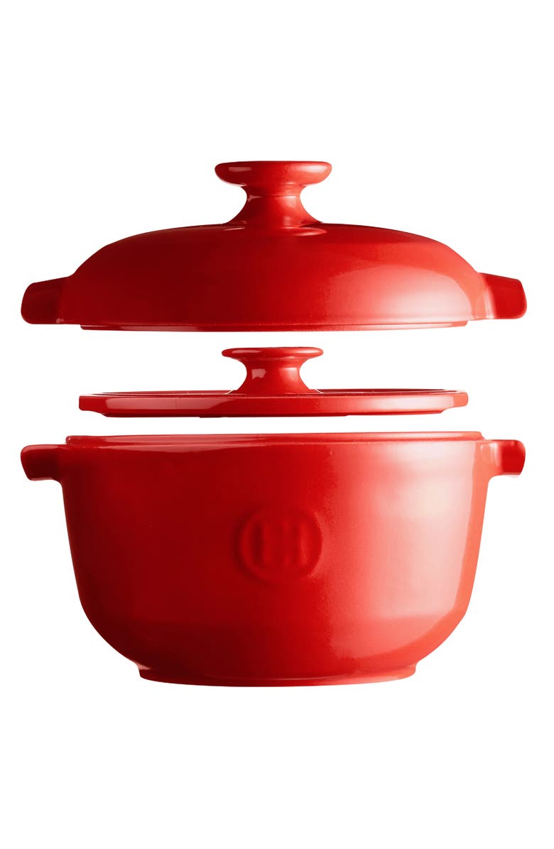 Emile Henry Rice Pot, Alternate, color, Burgundy