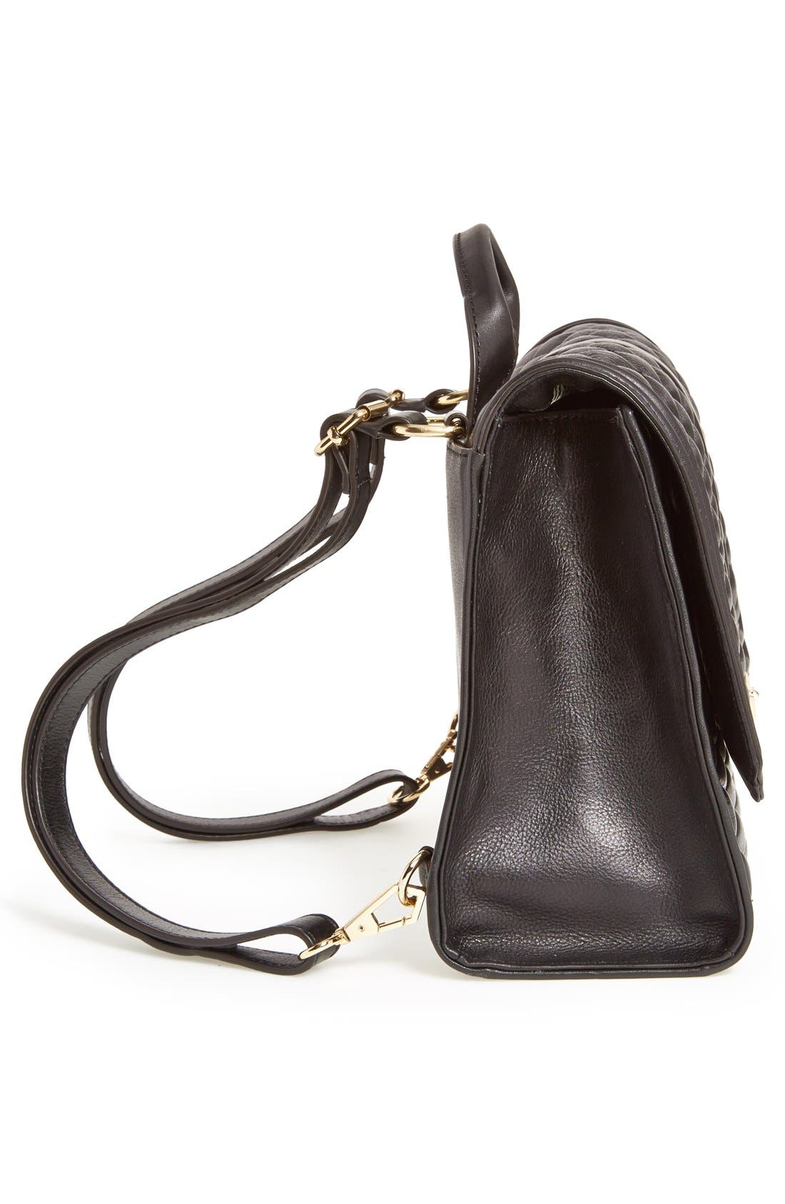 'Love' Backpack, Alternate, color, BLACK