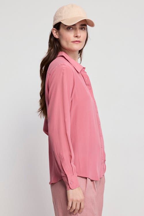 The Shirt By Rochelle Behrens The Silk Shirt In Pink