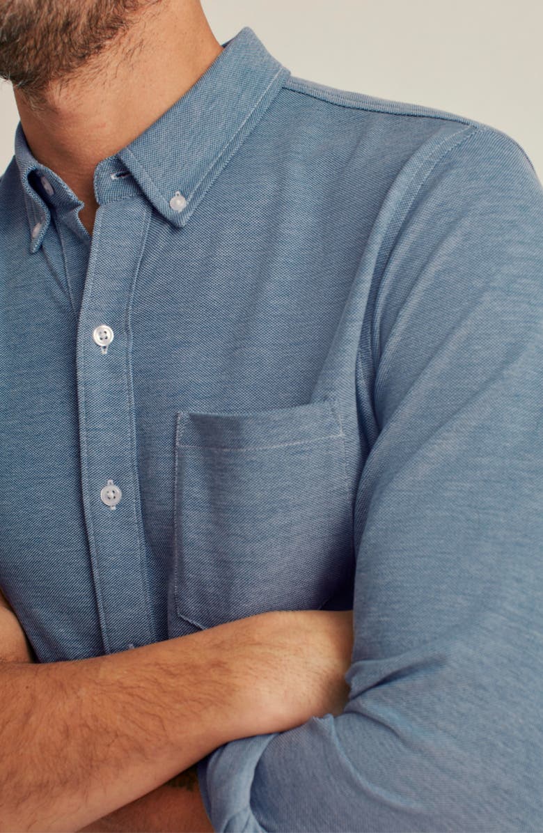 Bonobos Oxford Cotton Knit Button-Down Shirt, Alternate, color, 