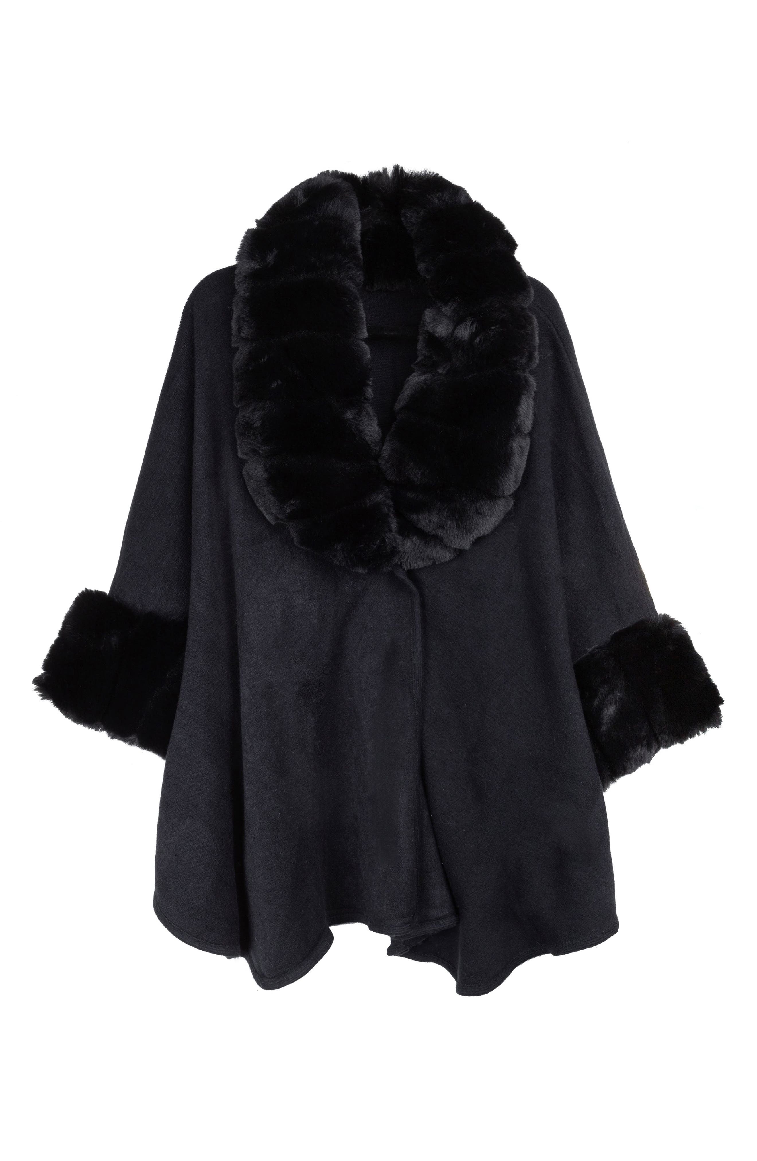 SAACHI Filippa Faux Fur Trim Cardigan