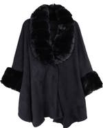 SAACHI Filippa Faux Fur Trim Cardigan