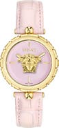 Versace Medusa Heritage Leather Strap Watch, 38mm