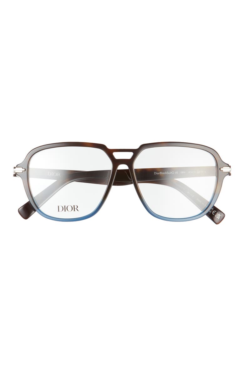 57mm Optical Aviator Glasses, Main, color, HAVANA/ OTHER