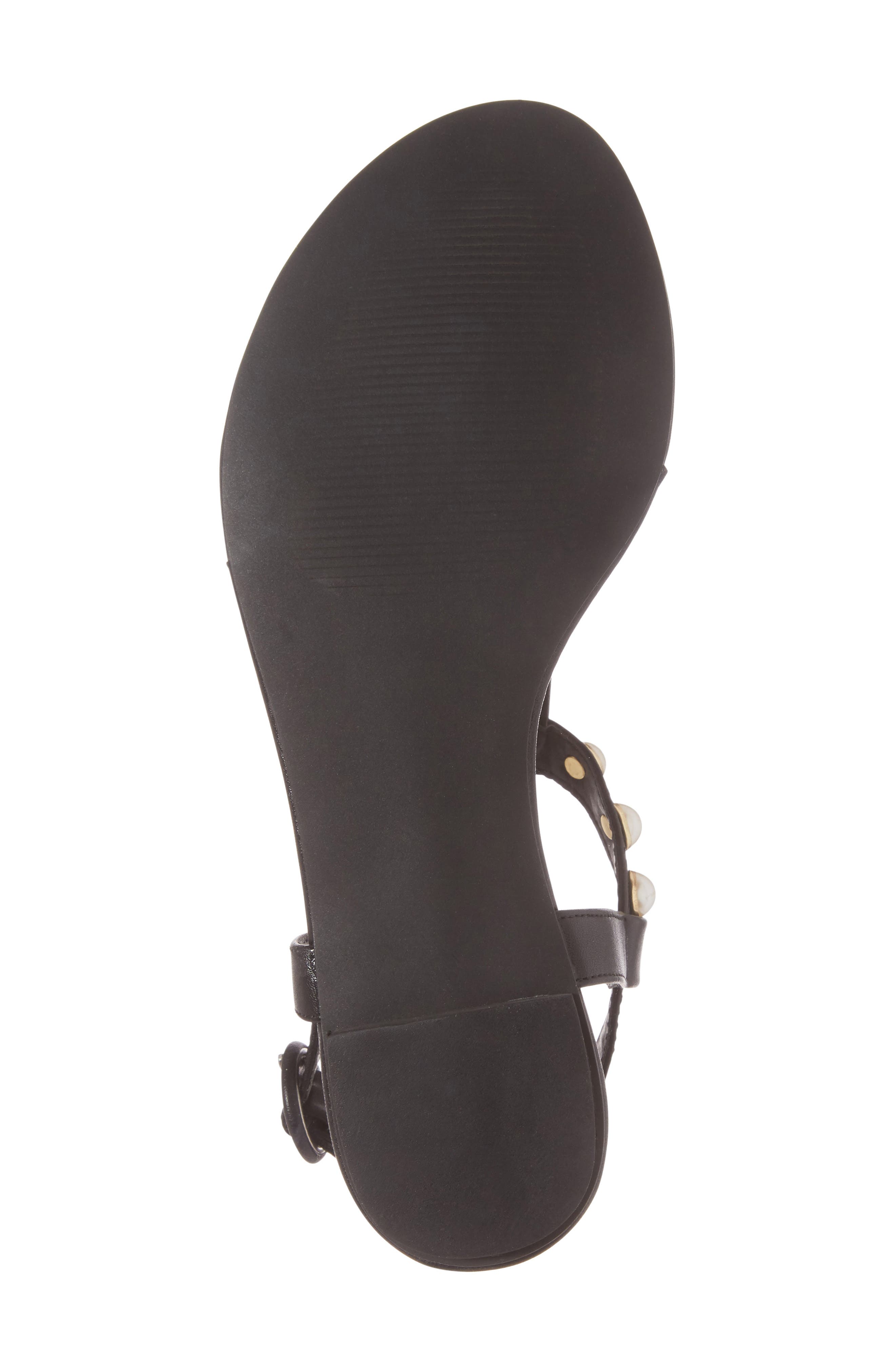 Pamela Sandal, Alternate, color, BLACK FAUX LEATHER