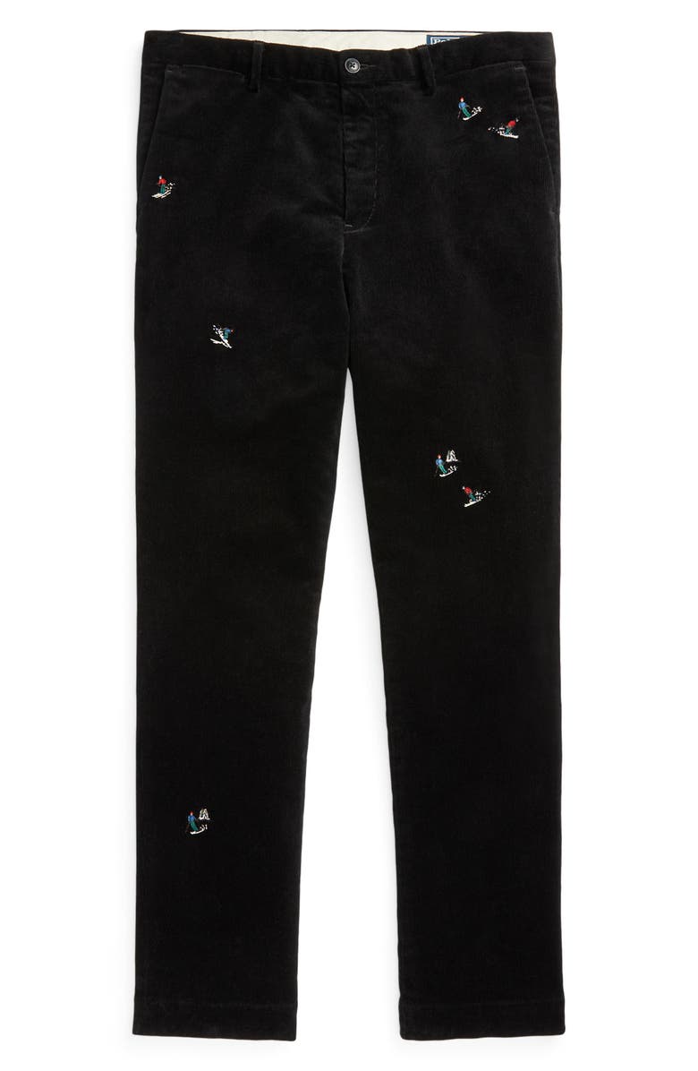 Stretch Slim Fit Embroidered Pant