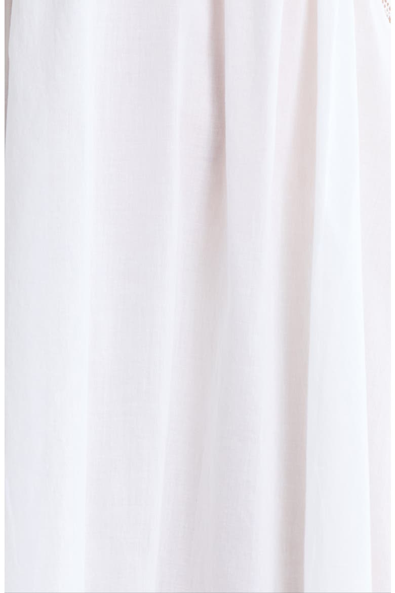 Peached Cotton Lawn Nightgown, Alternate, color, WHITE