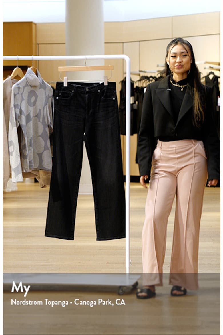 Brinley Mid Rise Classic Straight Leg Jeans video