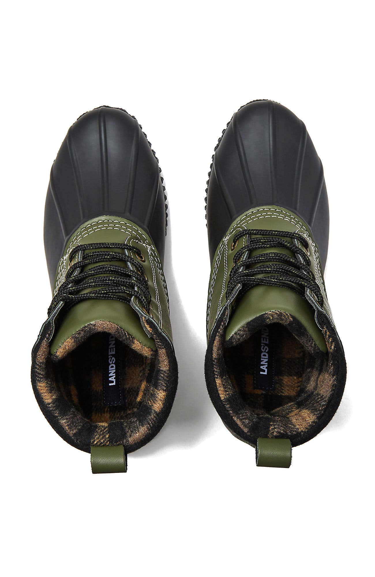 Insulated Duck Boots, Alternate, color, Forest Moss Leather