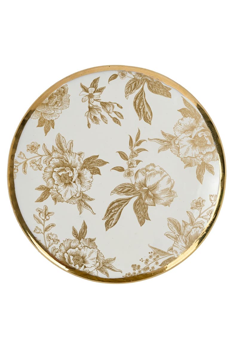Gold Delft Trinket Dish with Lid, Alternate, color, Gold Delft