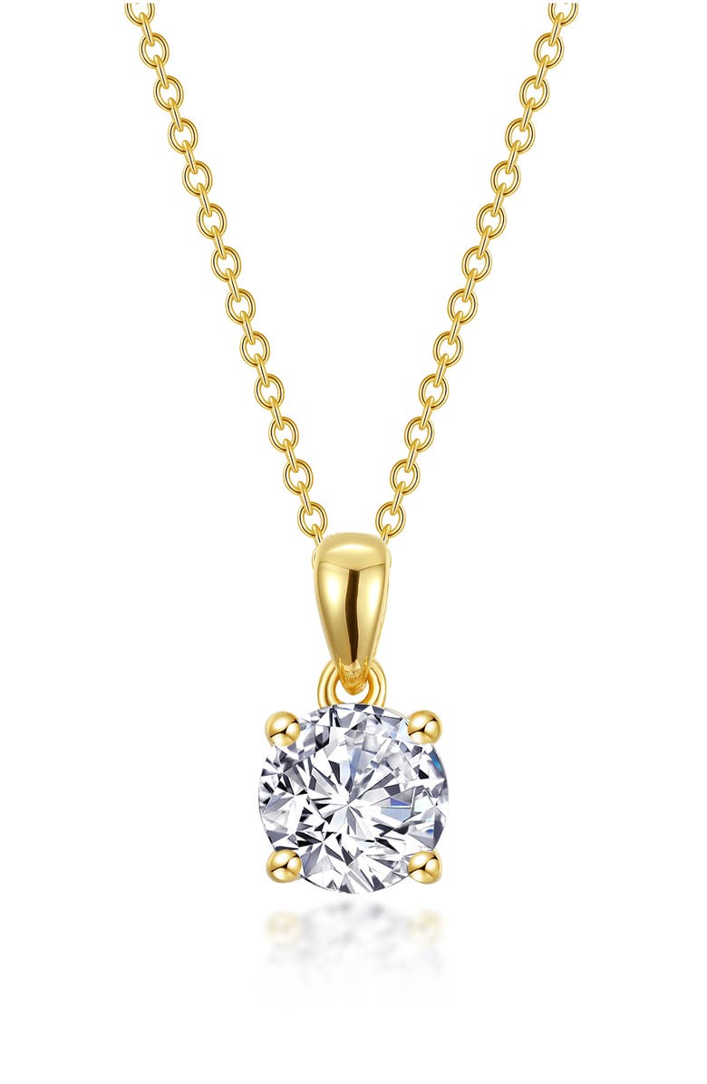 Lafonn Simulated Diamond Solitaire Necklace, Main, color, 