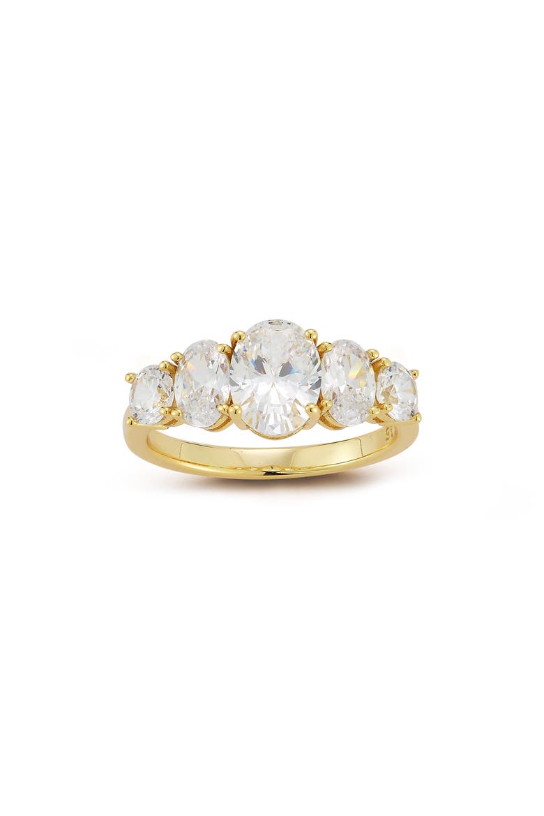 Cubic Zirconia Cocktail Ring, Main, color, GOLD