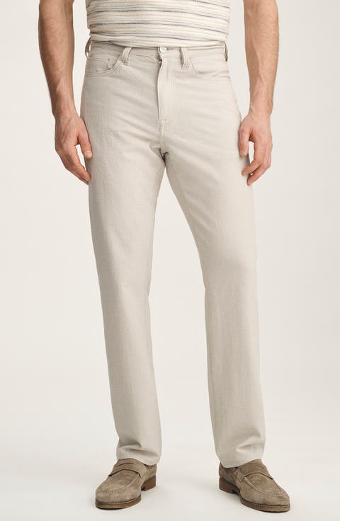 Charisma Relaxed Straight Leg Seersucker Pants