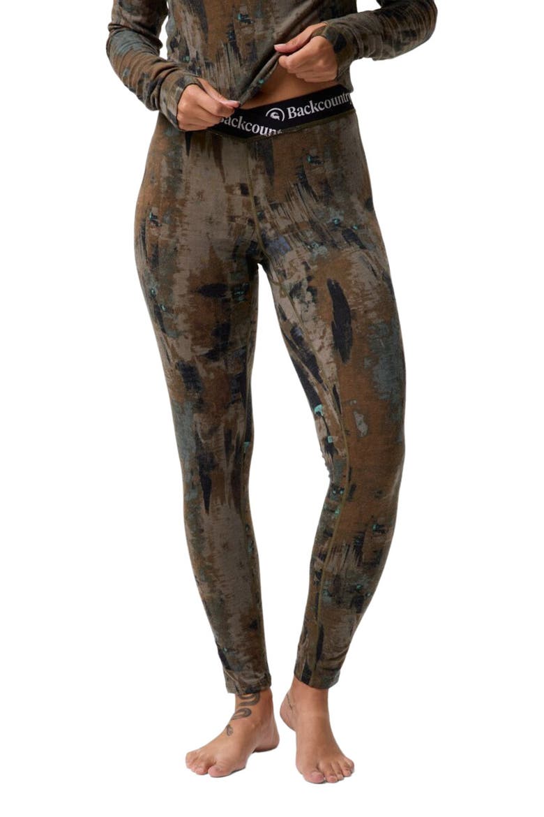 Cedars Rws Merino Lt-Wt Baselayer V-Waist Bottom - Women's, Main, color, Camo Pendula Print