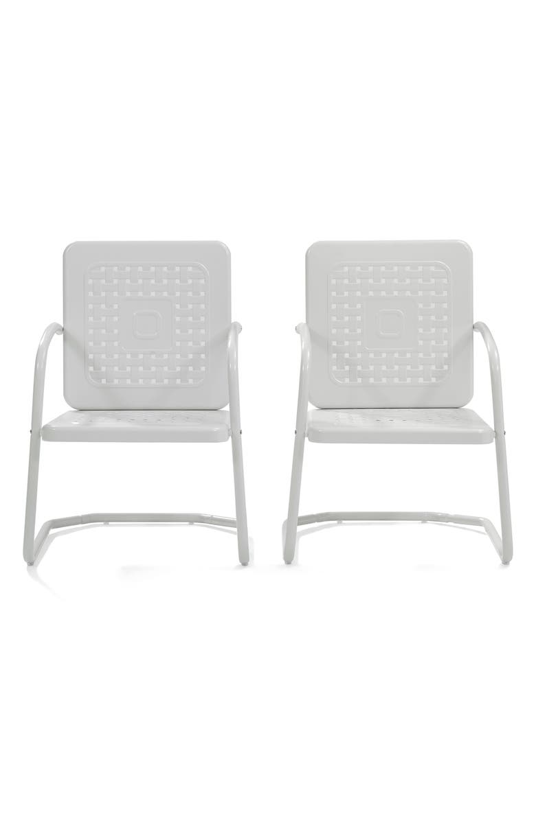Crosley Radio Bates Set of 2 Retro Outdoor Chairs, Main, color,