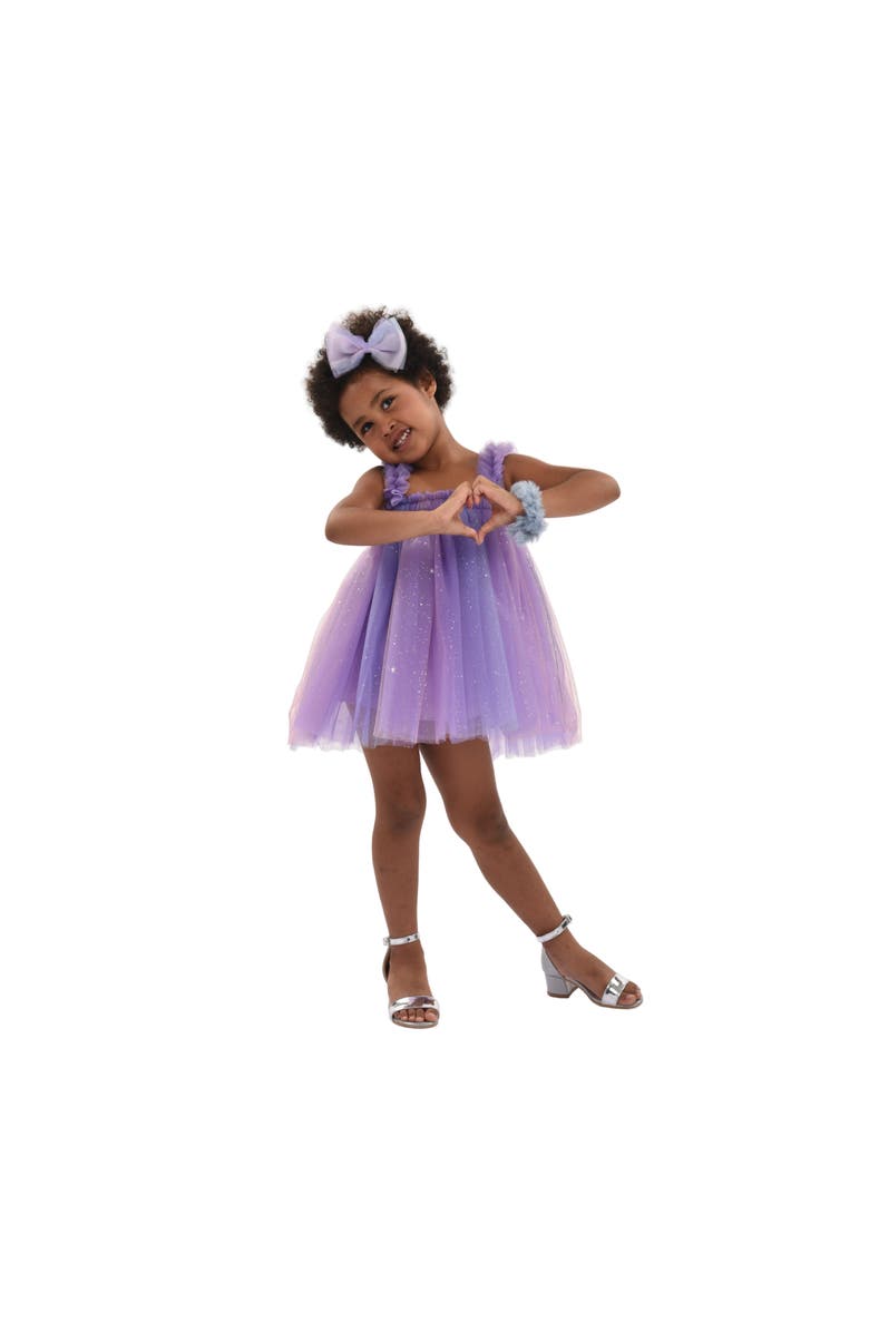 Mimi Tutu Serenya Glitter Tulle Dress, Alternate, color, Purple