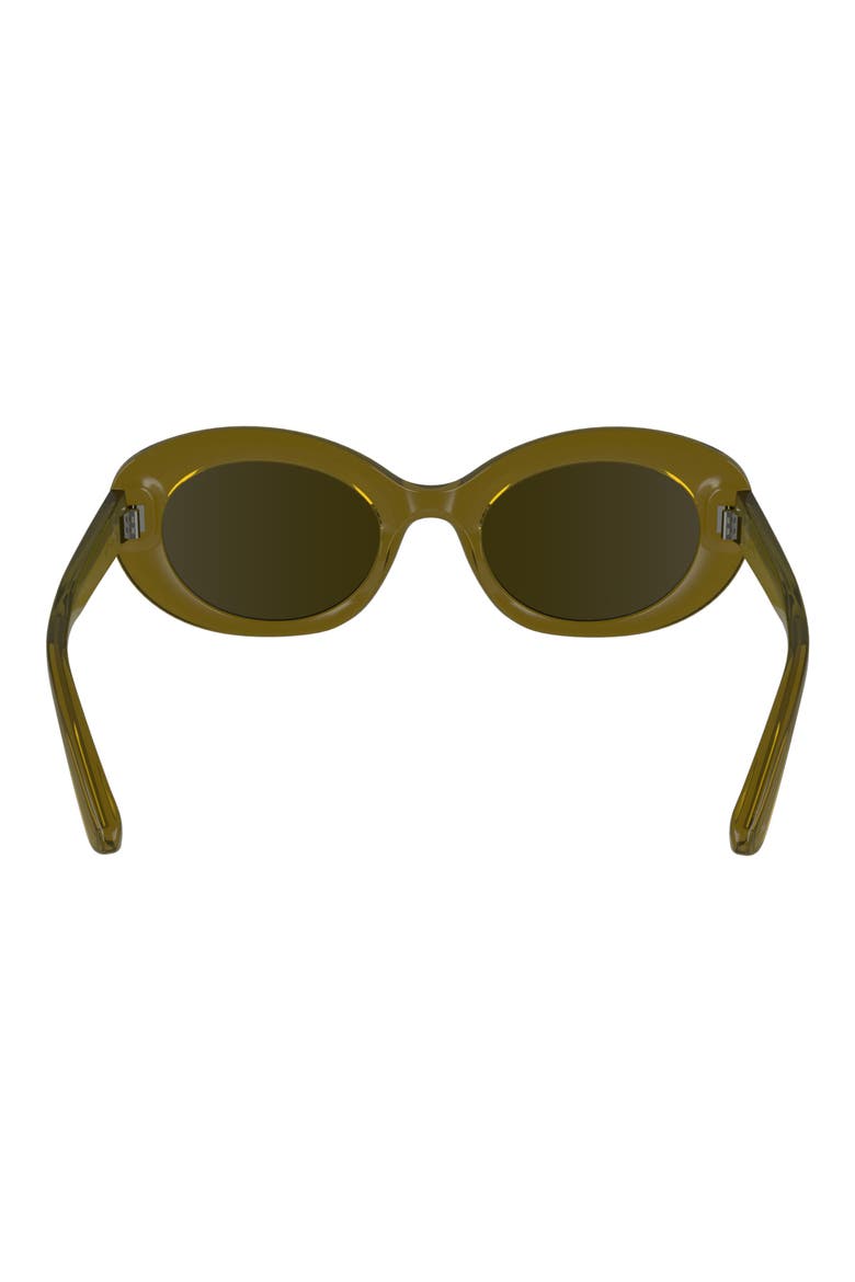 Le Pliage 50mm Oval Sunglasses, Alternate, color, TRANSPARENT BROWN