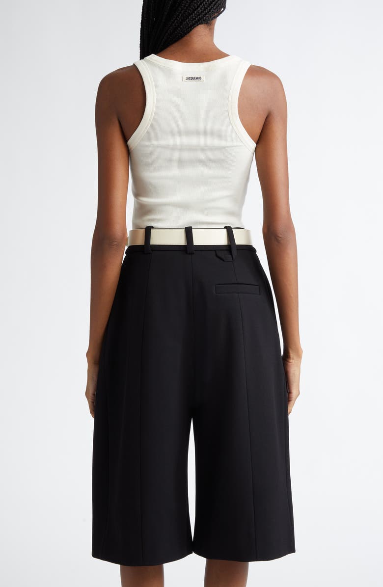 Jacquemus Le Body Gros Grain Rib Cotton Bodysuit, Alternate, color, 