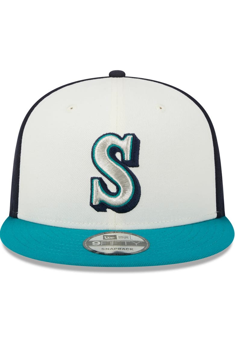 New Era Men's New Era  Cream Seattle Mariners 2024 Batting Practice 9FIFTY Snapback Hat, Alternate, color, 