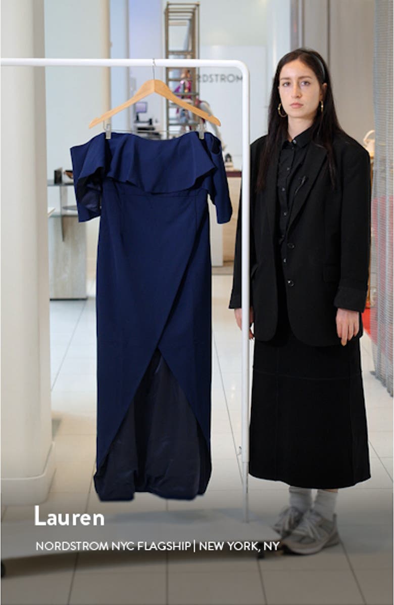 Ruffle Off the Shoulder Gown, sales video thumbnail