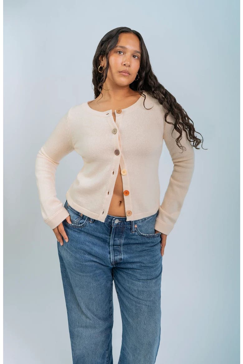 Long Sleeve Cashmere Cardigan, Alternate, color, Cream