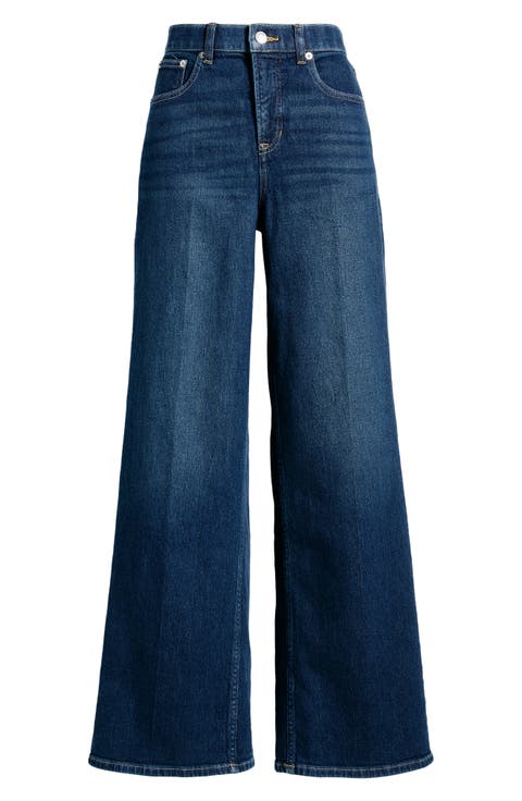 SPANXshape™ Authentic 360 High Waist Wide Leg Jeans (Adriatic Blue)