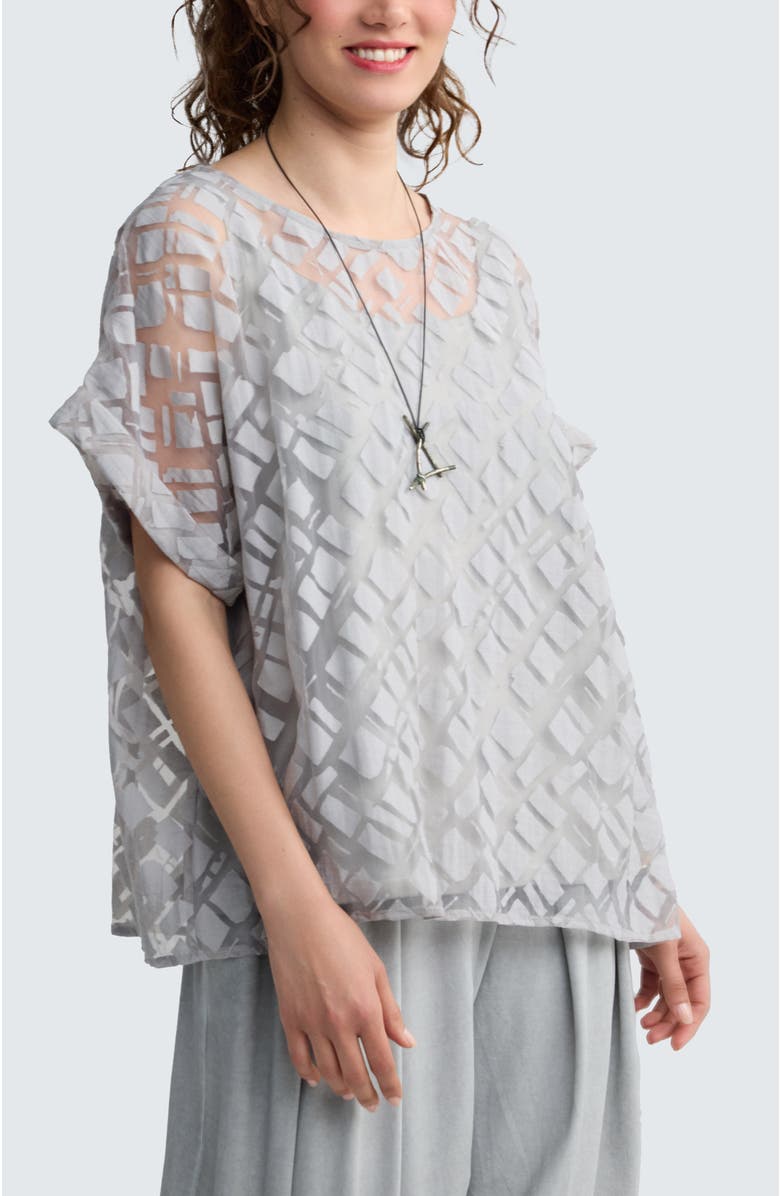 LUUKAA Solenne Layered Hybrid Top, Alternate, color, Ash Grey