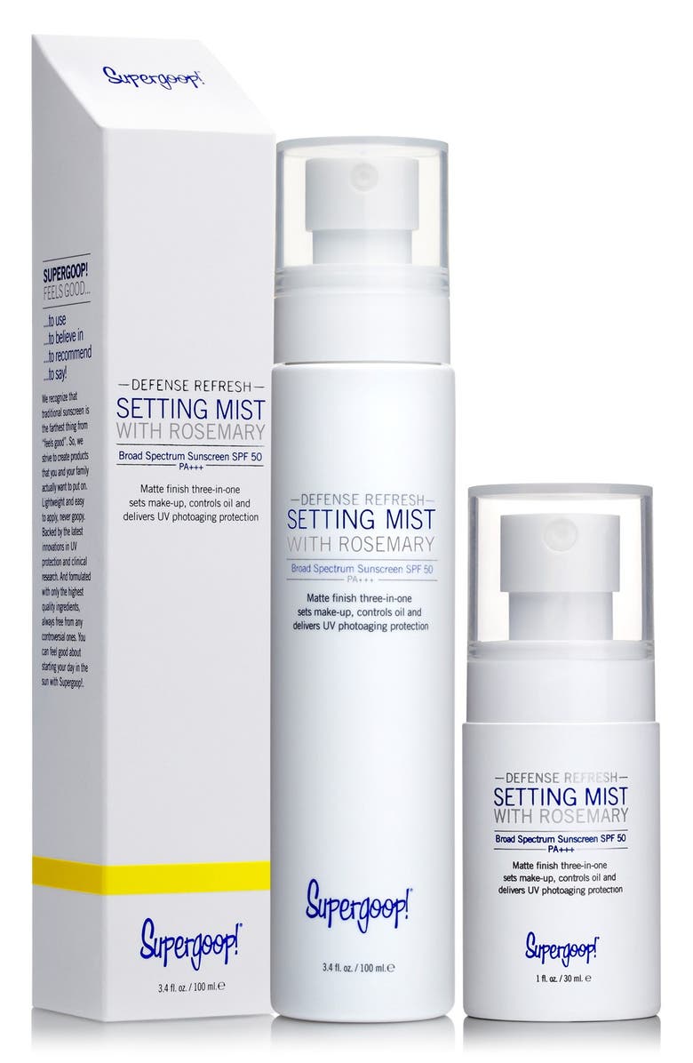 Supergoop!<sup>®</sup> Supergoop! Defense Refresh Setting Mist with Rosemary SPF 50, Alternate, color,