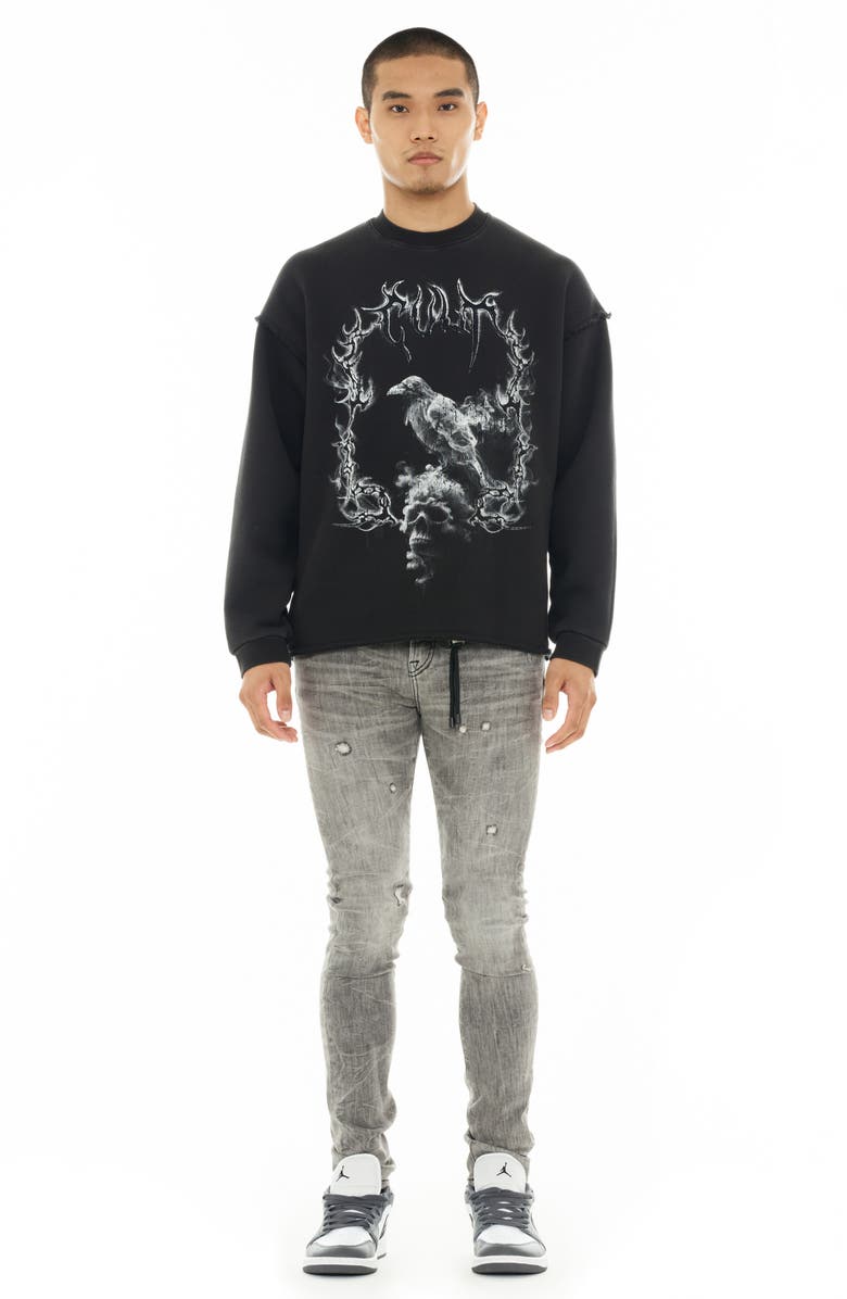 Cult of Individuality Cotton French Terry Graphic Sweatshirt, Alternate, color, 